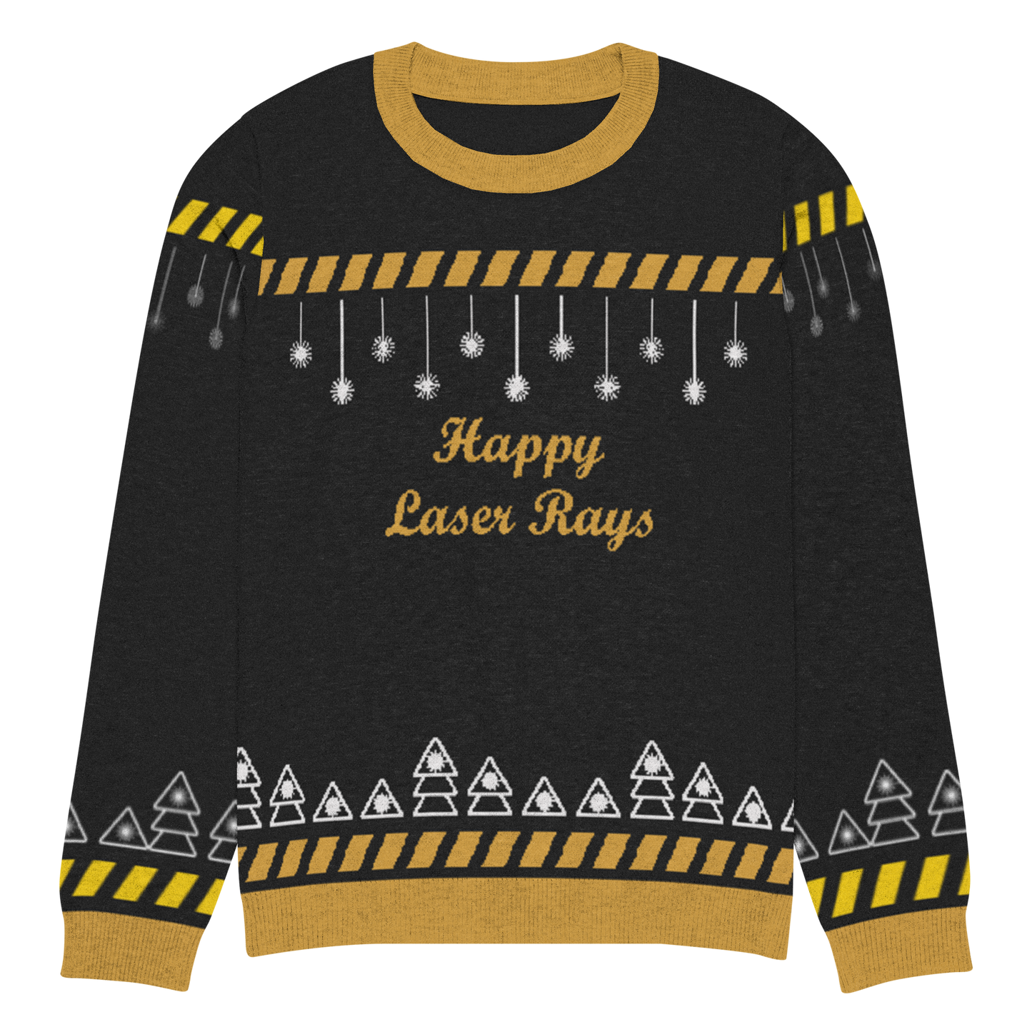 Ugly - Knitted Crew Neck Sweater - Happy Laser Rays