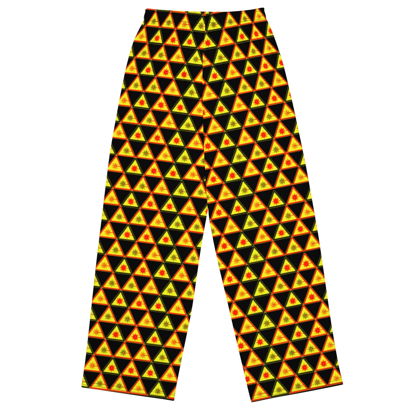 Laser Warning Triangle - unisex wide-leg pajama pants