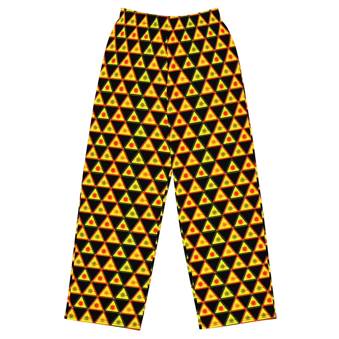 Laser Warning Triangle - unisex wide-leg pajama pants