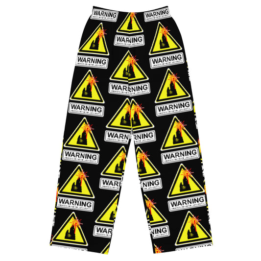 Sharks with Frickin' Lasers - unisex wide-leg pajama pants