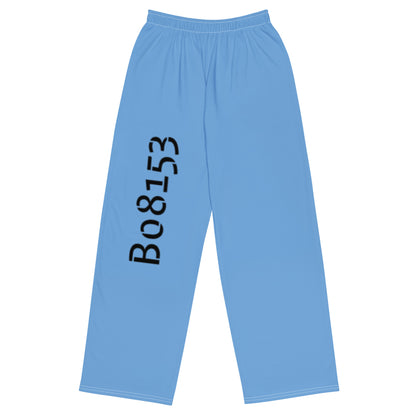 Model B08153L (blue) - unisex wide-leg pajama pants