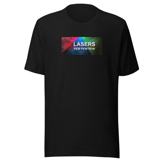 Lasers - Pew, Pew, Pew (RGB) - Unisex t-shirt